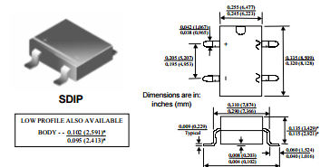 La CORRIENTE de DF06S VOLTAJE de 1,0 amperios 50 a 1000 voltios intregrated el semiconductor integrado circuito
